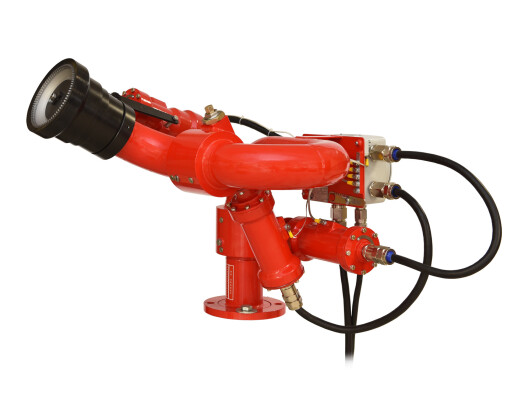 Пожарный робот с расходами от 50 до 80 л/с во взрывозащищенном исполнении с программным управлением ПР-ЛСД-С60(50,70,80)У-Ех пожарный робот