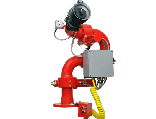 Пожарный робот (роботизированный лафетный ствол) с расходом 20,30 или 40 л/с, с ИК-автоматическим устройством наведения ПР-ЛСД-С40(20,30)У-ИК пожарный робот