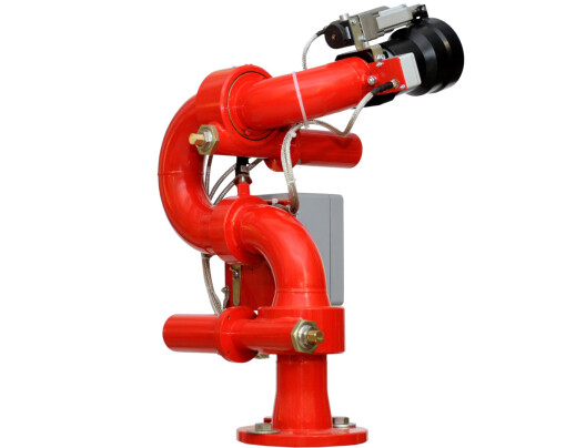 Пожарный робот (роботизированный лафетный ствол) с расходом 20,30 или 40 л/с, с ИК-автоматическим устройством наведения ПР-ЛСД-С40(20,30)У-ИК пожарный робот