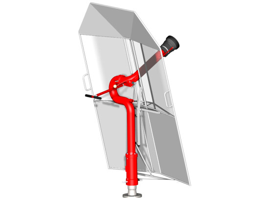 Ствол пожарный лафетный с теплозащитным экраном ЛС-С60(50,70,80)Утэ с теплозащитным экраном