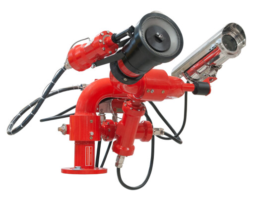Пожарный робот во взрывозащищенном исполнении, с телекамерой ПР-ЛСД-С60(50,70,80)У-Ех-ТВ