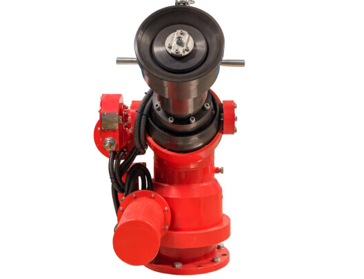 Лафетный ствол с расходами 100,200,250,330 л/с, шаровой конструкции, стационарный ЛСД-С330(100,200,250)Уш(Р)