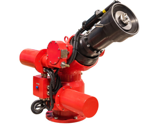 Лафетный ствол с расходами 100,200,250,330 л/с, шаровой конструкции, стационарный ЛСД-С330(100,200,250)Уш(Р)