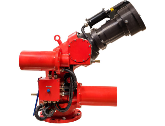 Лафетный ствол с расходами 100,200,250,330 л/с, шаровой конструкции, стационарный ЛСД-С330(100,200,250)Уш(Р)